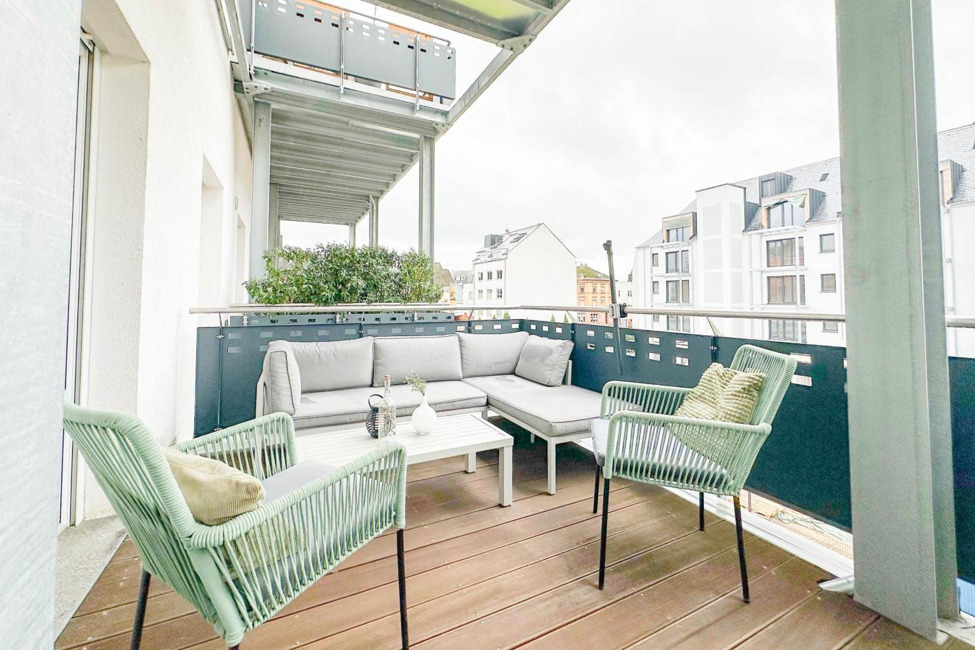 Modernes Trierer Cityloft Mit Grossem Balkon ภายนอก รูปภาพ