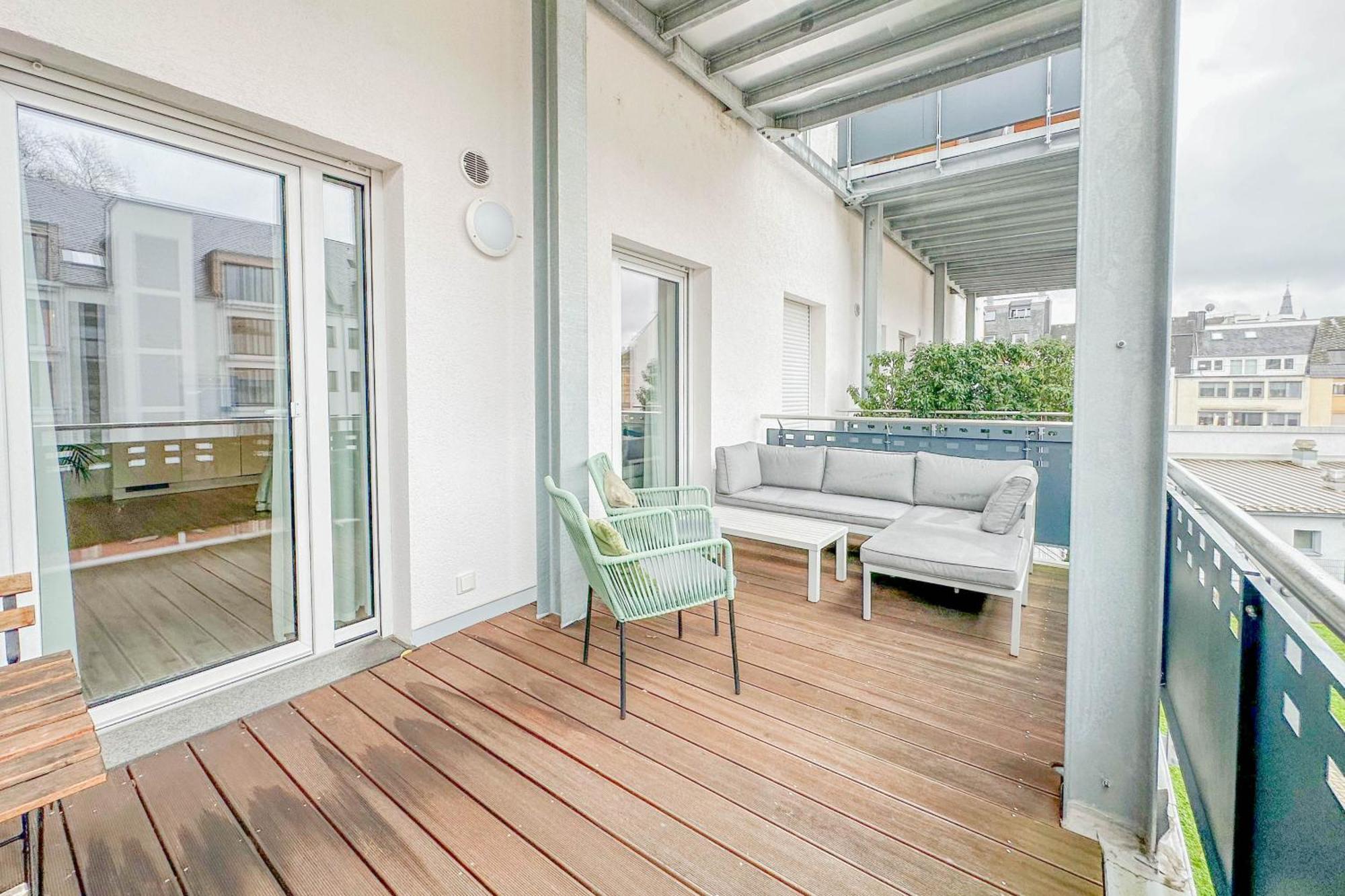 Modernes Trierer Cityloft Mit Grossem Balkon ภายนอก รูปภาพ